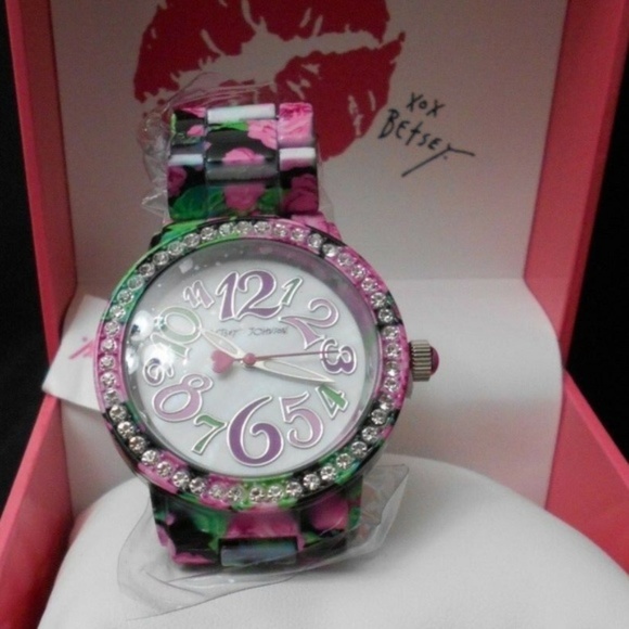 Betsey Johnson Jewelry - Betsey Johnson FLORAL WATCH CRYSTALS